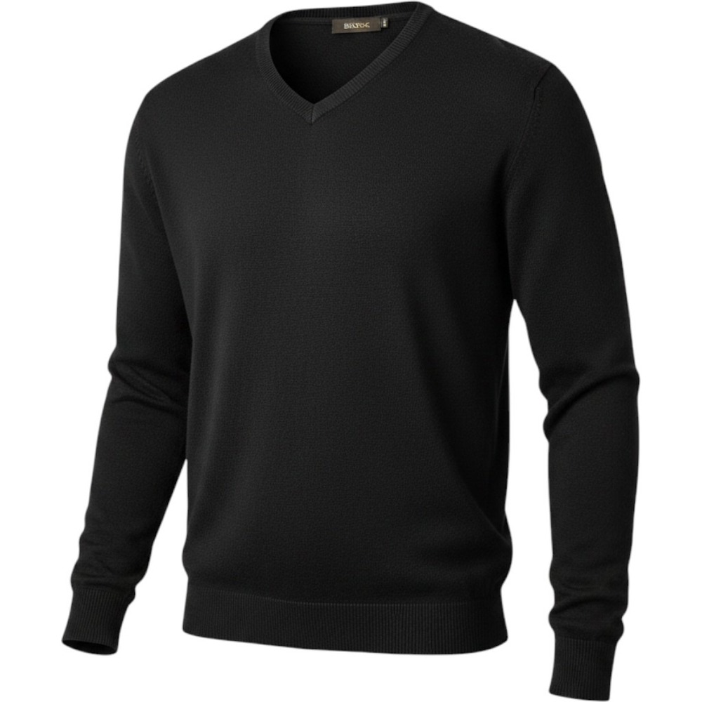 Jos. A. Bank Sweater Men XL Black 100% Cashmere V-Neck Traveler's Collection